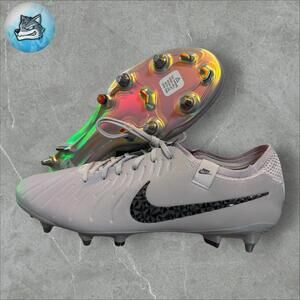 Nike Legend 10 Elite SG Pro Rising Gem Grey Black Men Size 11 Soccer HF4373-001